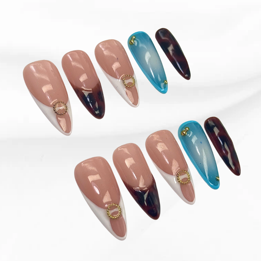 Blue Tortoise Nails 2
