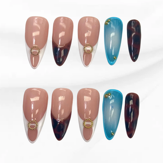Blue Tortoise Nails 